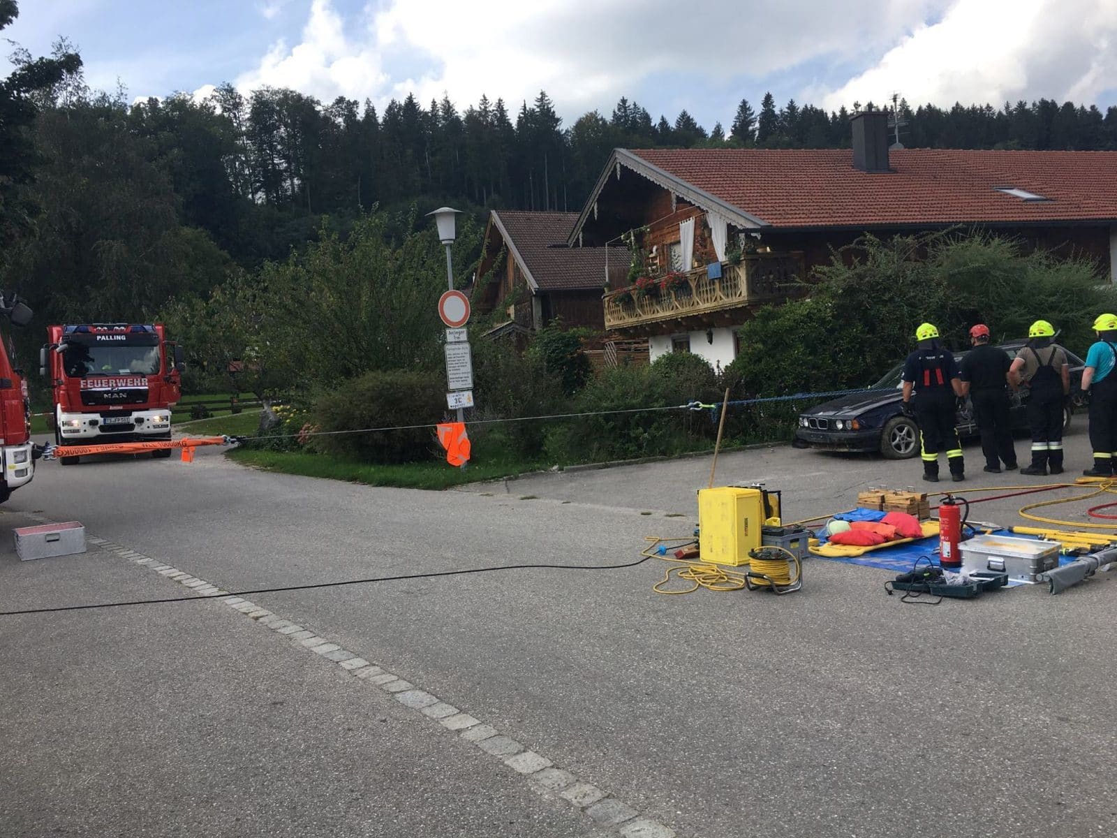Seilwindenschulung bei der Feuerwehr, Foto 2