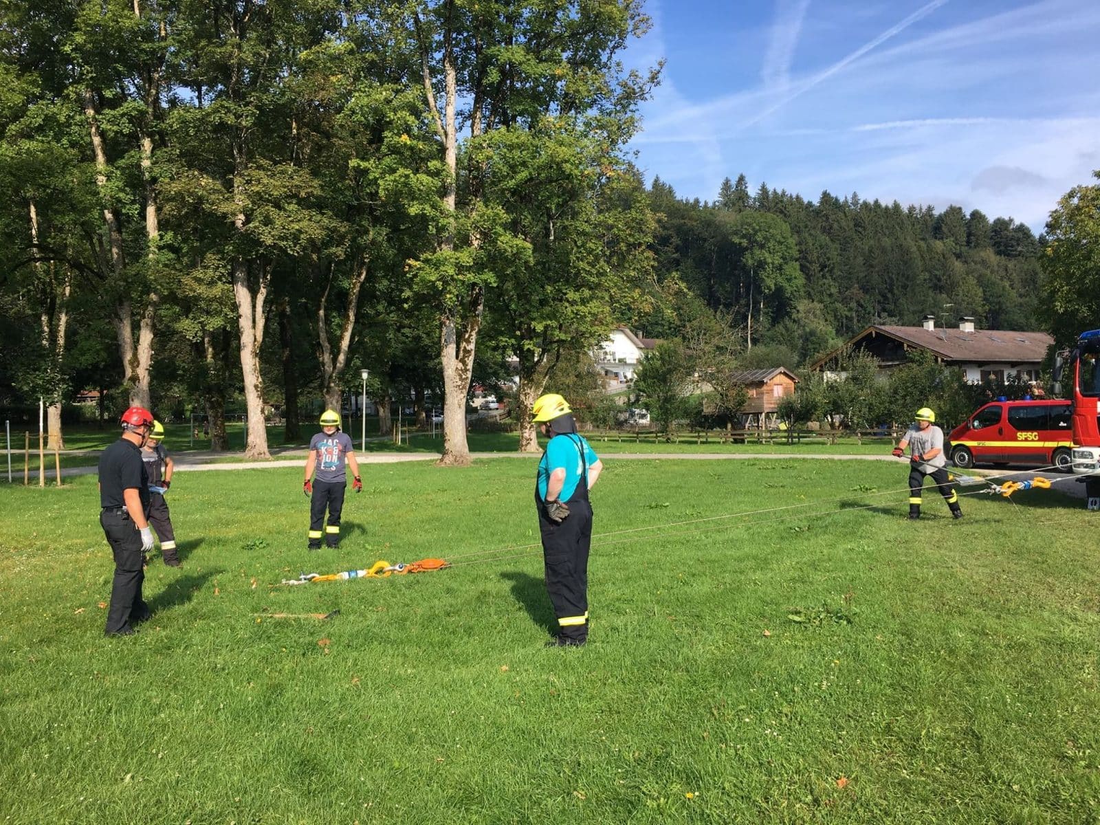 Seilwindenschulung bei der Feuerwehr, Foto 8