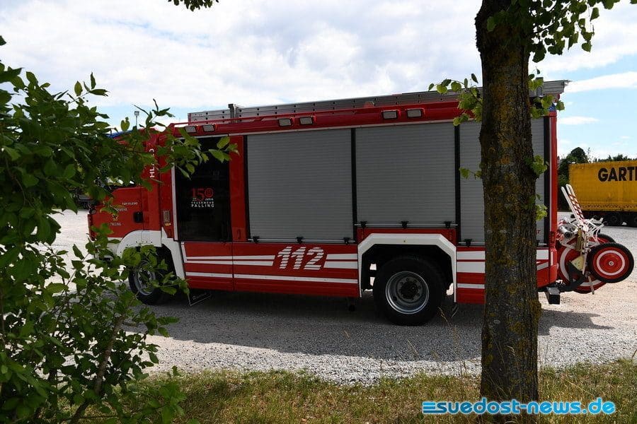 Papierballen in Brand, Trostberg, Foto 3