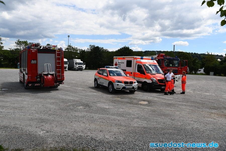 Papierballen in Brand, Trostberg, Foto 4