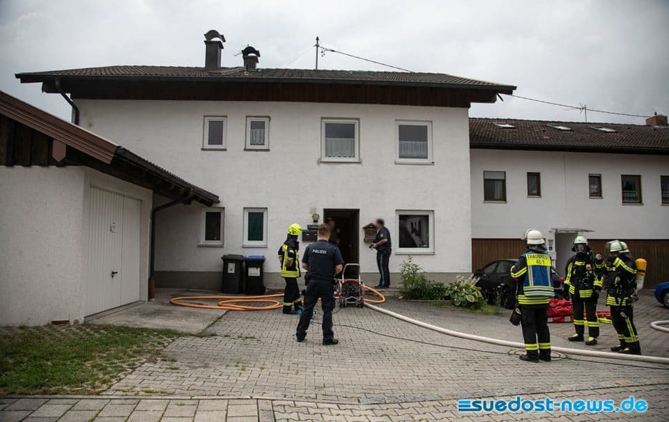 Zimmerbrand im Dachgeschoss, Palling, Foto 1