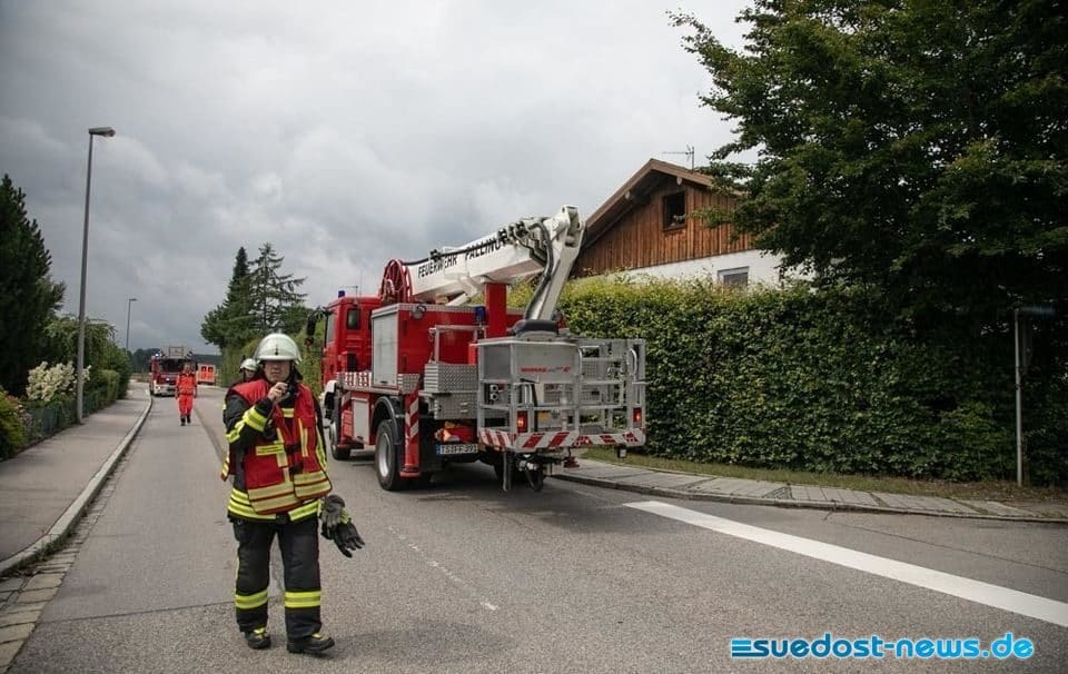 Zimmerbrand im Dachgeschoss, Palling, Foto 2